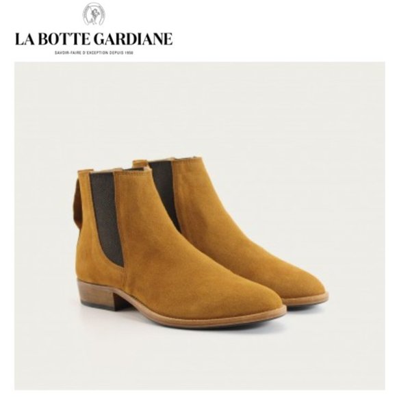 high quality brown/tan suede Chelsea boots - Picture 2 of 3